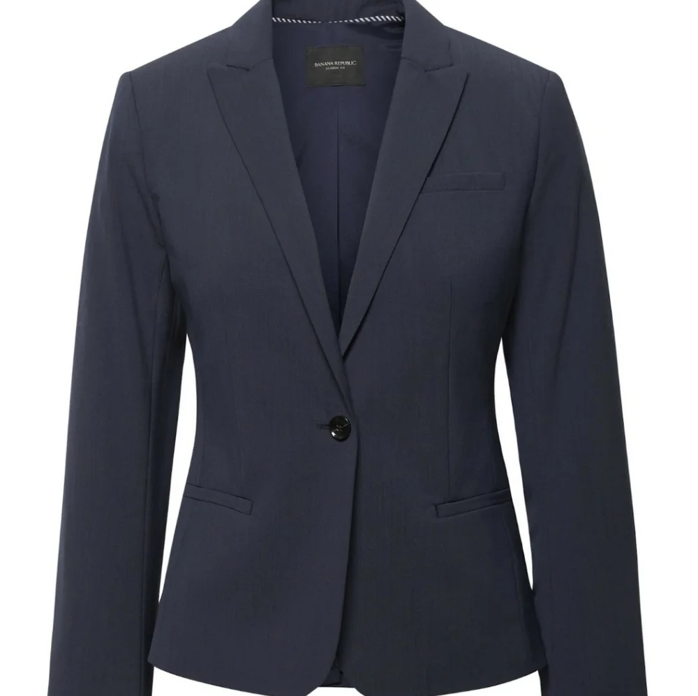 Petite Classic-Fit Washable Italian Wool-Blend Bla - Picture 5 of 15